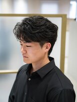 アレアル 広島並木通り店(ALEAR)&nbsp;メンズカット/センターパート/フェザーショート/メンズパーマ