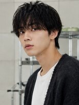 メンズサロン サンド 横浜(Men's salon sand) 黒髪シースルーマッシュ