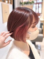 ポルテバイネオリーブ(Porte by neolive)&nbsp;【ピンク×ピンクの艶感インナーボブ】