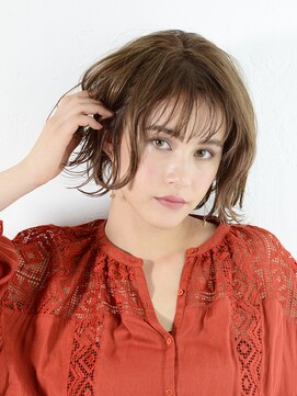アース 新松戸店(HAIR&MAKE EARTH) 視線独り占め♪セミウェットなこなれ大人ボブ【EARTH新松戸店】