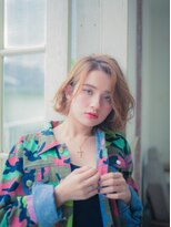 ディバイン ティエドゥール お花茶屋(divine tiedeur)&nbsp;無造作ウェーブがおしゃれな伸ばしかけボブ