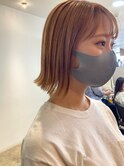 ペールオレンジ×切りっぱなし外ハネボブ　【菅野竜矢】
