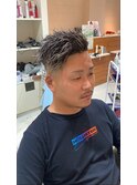 ツイストパーマ×ホワイトメッシュ