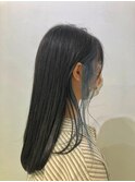 10代20代大人可愛い★艶サラストレート×ブルーインナーカラー