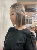 タッセルボブ × シルバーグレージュ
