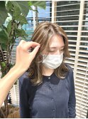 武蔵小杉大人かわいいハイライトカラー脱白髪染め