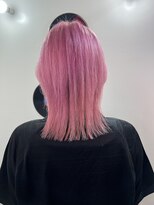 デート 下北沢(DATE)&nbsp;ダブルカラーピンクベージュケアブリーチハイトーン髪質改善