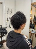 波巻きパーマ