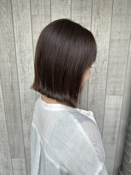 リミエ(RIMIE) #髪質改善#オリーブベージュ#切りっぱなしボブ