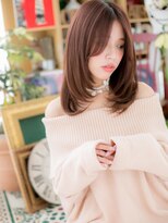 カバーヘア ブリス 戸田公園西口店(COVER HAIR bliss) 大人可愛いセンターパートピンクブラウンh2戸田公園20代30代40代