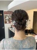 結婚式シニオンヘアセット