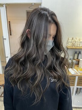 エトラ 渋谷店(etora) 小顔 ネビージュアッシュグレージュハイライトカラー◎