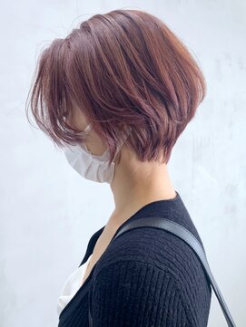 シオン(shion) ボブショートくびれヘアおくれ毛チェリーブラウン_ba341032