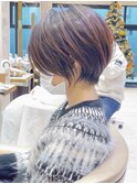 ショートボブ髪型30代40代50代前髪あり前髪無し面長丸顔【西村】
