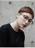大人ショート メガネが似合う 刈り上げ マッシュ
