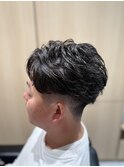 ビジネスフェザーショートパーマ