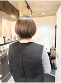 大人可愛い丸みショートボブ