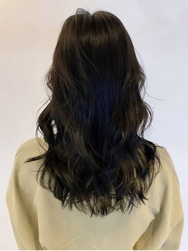 エクラート イーリス 高田馬場店(ECLART IriS) 暗髪オリーブグレージュ×大人ゆる巻きロング
