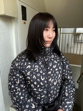 ローレンジウ(LOREN JU) 着物ヘア/ダークアッシュ/ミディアムレイヤーカット/名古屋名駅