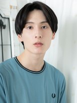 モッズヘア メン 上尾東口店(mod's hair men)&nbsp;刈り上げない短髪ブラック韓国風センターパートショートI上尾