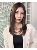 ミニボブレイヤー/レイヤーカット/ウォームベージュ/前髪/表参道