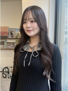 ポール(pole) 札幌ロング　大人可愛い暗髪ラベンダーレイヤーカット