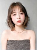 外ハネボブシースルーバングサイドバング前髪美髪#540g0501