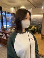ヘア プロデュース キュオン(hair produce CUEON.)&nbsp;切りっぱなしボブ×透明感カラー