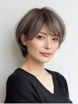 Heart's美人設計と白髪ぼかし専門店 青山表参道店 脱白髪染め/ショートヘア【ハーツ】&nbsp;白髪ぼかし脱白髪染め似合わせショートボブ40代50代60代