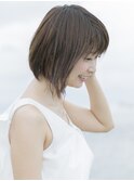 ワンレングスショートボブ