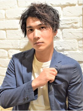 メンズフィール 南森町(MENS FEEL) サイドパートショート☆マッシュウルフ