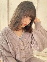 〈藤間〉ぷつんとミディアム重めバング