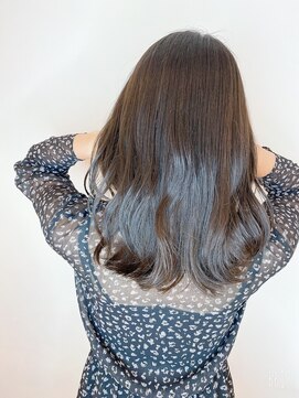 ジーナ 銀座(Zina) かきあげロング/マロンベージュ/逆三角/髪質改善【Zina銀座】