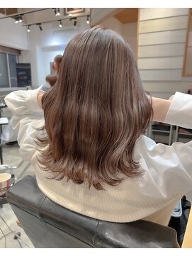 ラボヌールヘアーレーヴ 池袋店(La Bonheur hair reve) reve池袋☆加々美賢育☆ミルクティーベージュハイライトミディ
