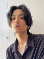 バイフィフス 原宿/表参道(by fifth)&nbsp;センターパート/波巻きスパイラルパーマ/刈り上げツーブロ