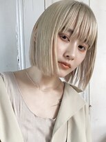 パーク(PARK)&nbsp;【PARK】ペールベージュ×切りぱなしボブ