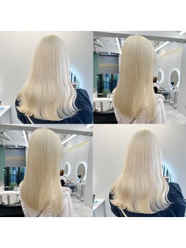 フラム 渋谷(flamme) 抜きっぱなしブロンド＊ホワイトブリーチ