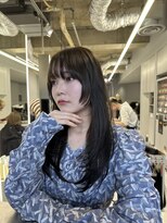 姫カット/レイヤーカット/透ける暗髪［新宿/前髪/黒髪］