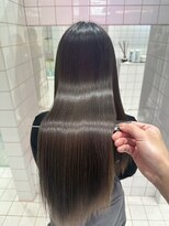ロンドルーチェ 心斎橋(Lond luce)&nbsp;ダークアッシュ/ミディアムレイヤーカット［髪質改善/縮毛矯正］