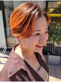 ★グラデーションオレンジ×ショート