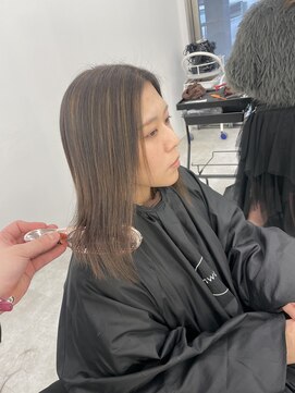 ブラウン(Brown) うる艶ハイライトカラー/馴染ませハイライト/藤沢ハイライト