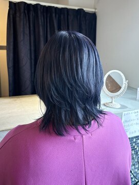 ブレイク 四日市ときわ店(BREK) ブリーチオンカラーでブルーラベンダー