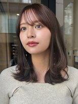 ノイカーム(noi Calm) 顔周りレイヤーカットグレージュカラーくびれボブベージュカラー