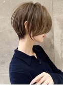 ショートボブ髪型30代40代50代前髪あり前髪無し面長丸顔【西村】