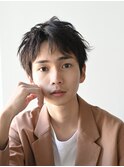 メンズショート/アップバング/ニュアンスパーマ
