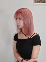 ルクール ヘアー プレジー(Le Coeur HAIR Plaisir)&nbsp;かっこいい顔立ちの人でもピンクはいいですね