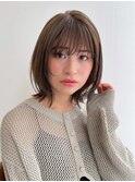 【宮田茉悠】レイヤーボブ ベージュカラー 透明感 髪質改善