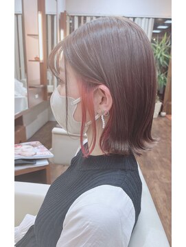 レーブ 大宮店(reve) 外ハネ＋イヤリングカラー