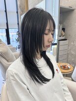 ソワネ 表参道(soigne) 表参道酸性ストレートミディアムレイヤーアッシュグレー40代