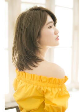 ラエティティア ロコ 刈谷店(Laetitia loco) 前上がりナチュラルミディアム★ライムベージュ